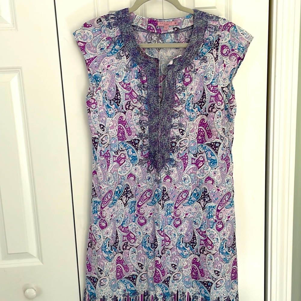 Calypso cap sleeve tunic.